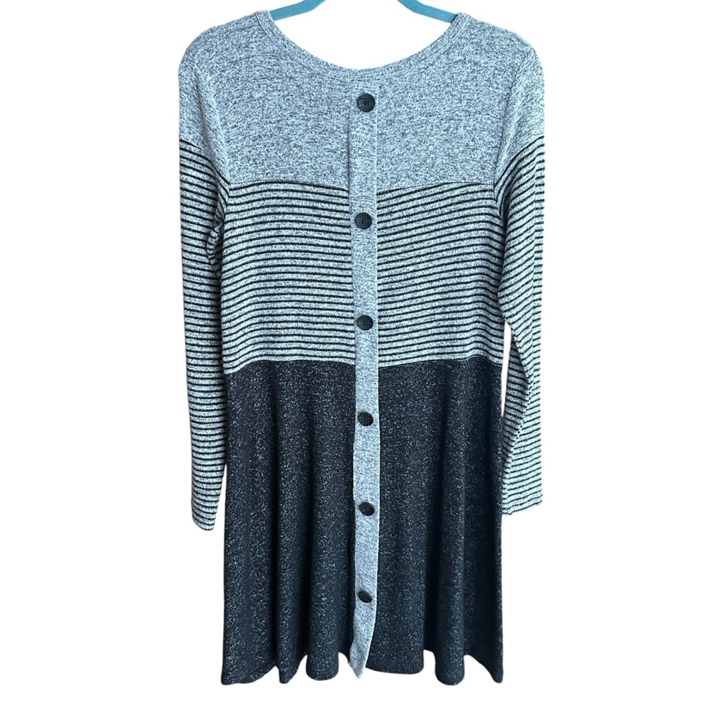 A Line Kinit Mini Button Back Soft Dress by Blue Pepper S-L